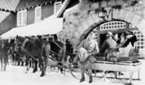 Guests Arriving by Sled at the Hotel Kosciusko